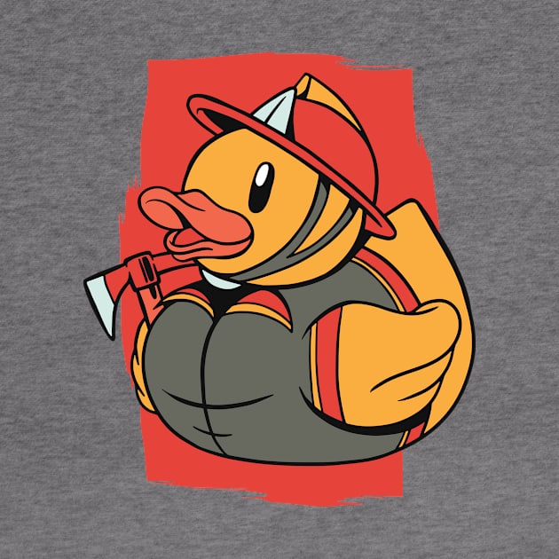 Cute Fire Fighter Rubber Ducky by SLAG_Creative